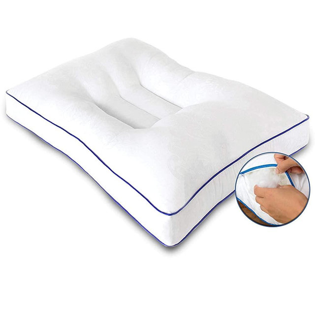 Nature's Guest Adjustable Cervical Pillow, Better Than Memory Foam Pillow for Neck Pain, Contour Orthopedic Pillow for Sleeping, Ergonomic Pillow for Side, Back and Stomach Sleepers - Standard Medium