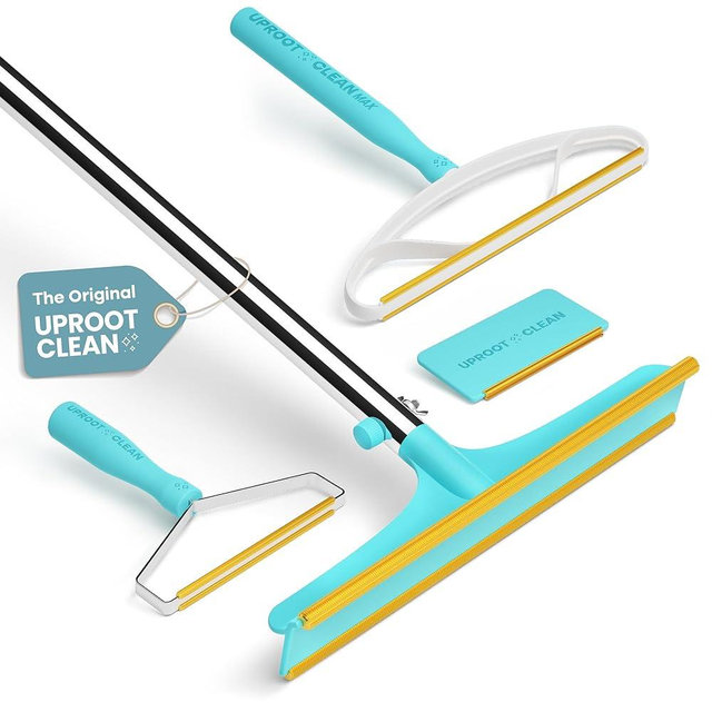 The Uproot Clean Ultra Bundle - Xtra, Max, Pro & Mini - Ultimate Pet Hair Removal Tool & Carpet Rake Bundle - Easy Cat & Dog Hair Remover for Couch, Clothes, Rugs, Cars, & More - Gets Every Hair!