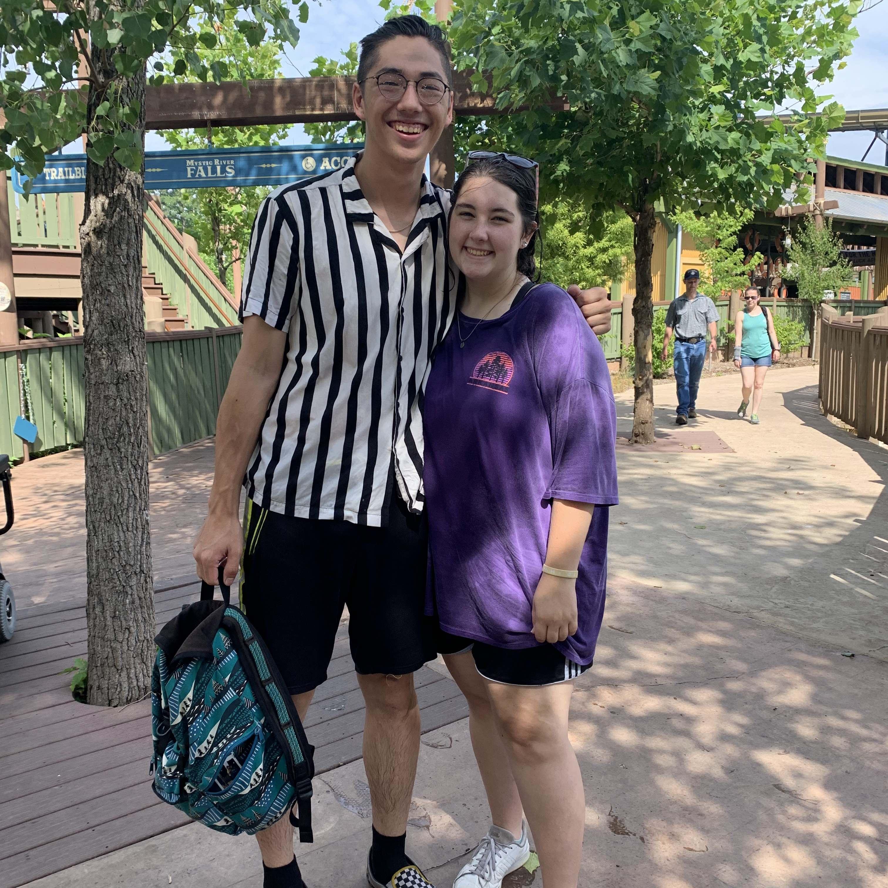 Right when the rope dropped we RAN to Mystic River Falls so we wouldn't have to wait for 2 hours in line. We were soaking wet for hours.