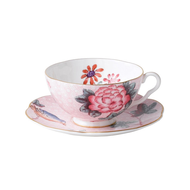 Wedgwood Pink Cuckoo Teacup and Saucer