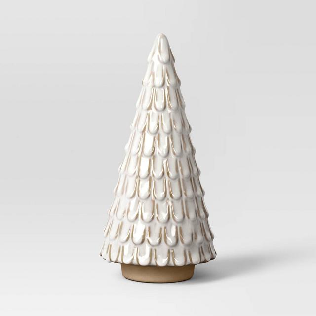 9" Ceramic Christmas Tree Figurine - Wondershop™ White