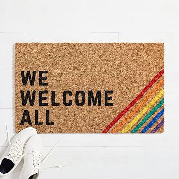 Nickel Designs x West Elm We Welcome All Doormat