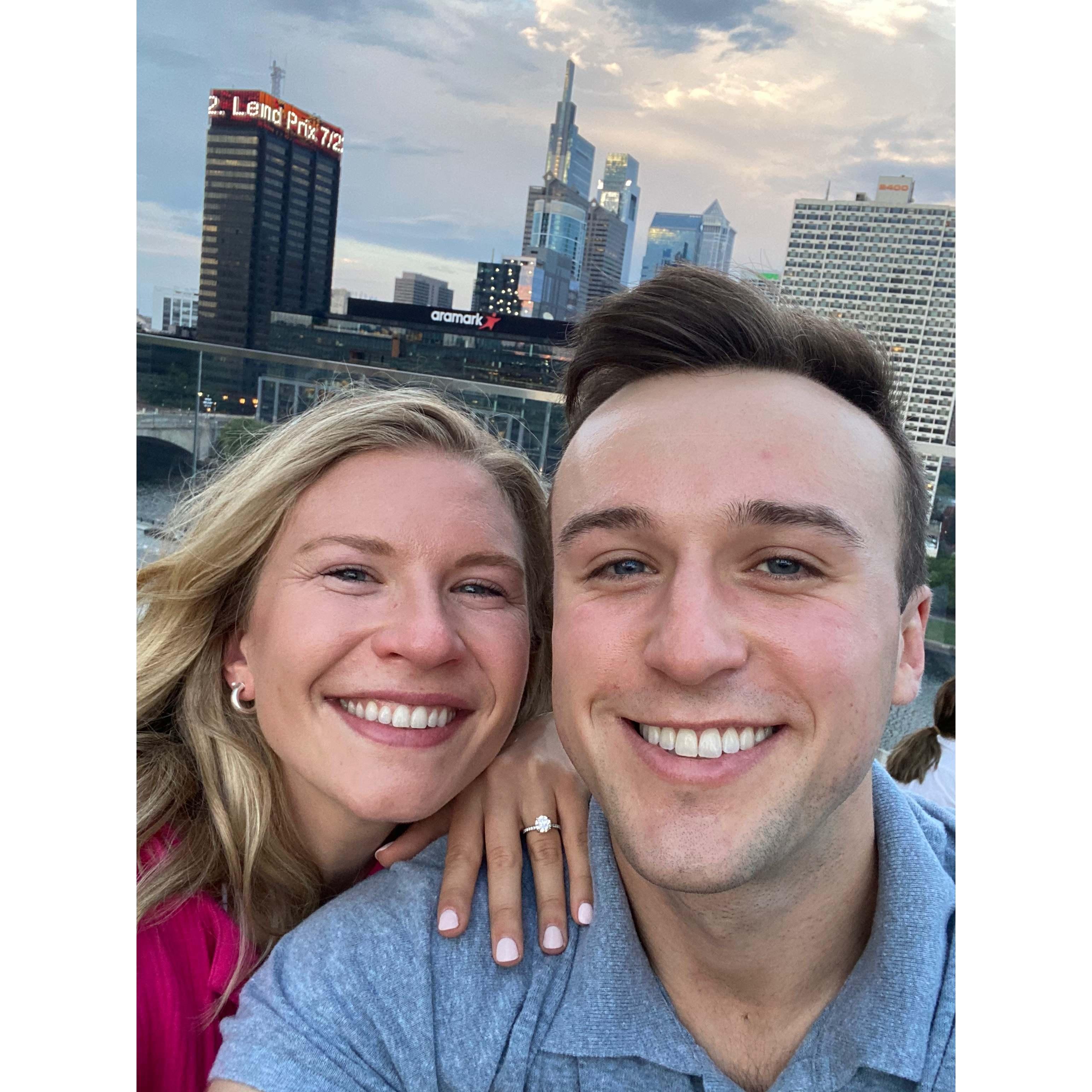 Snapped this pic right after the proposal! 