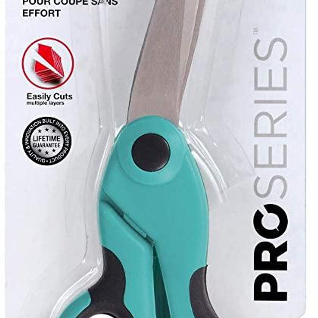 SINGER 00561 8-1/2-Inch ProSeries Heavy Duty Bent Sewing Scissors,Teal
