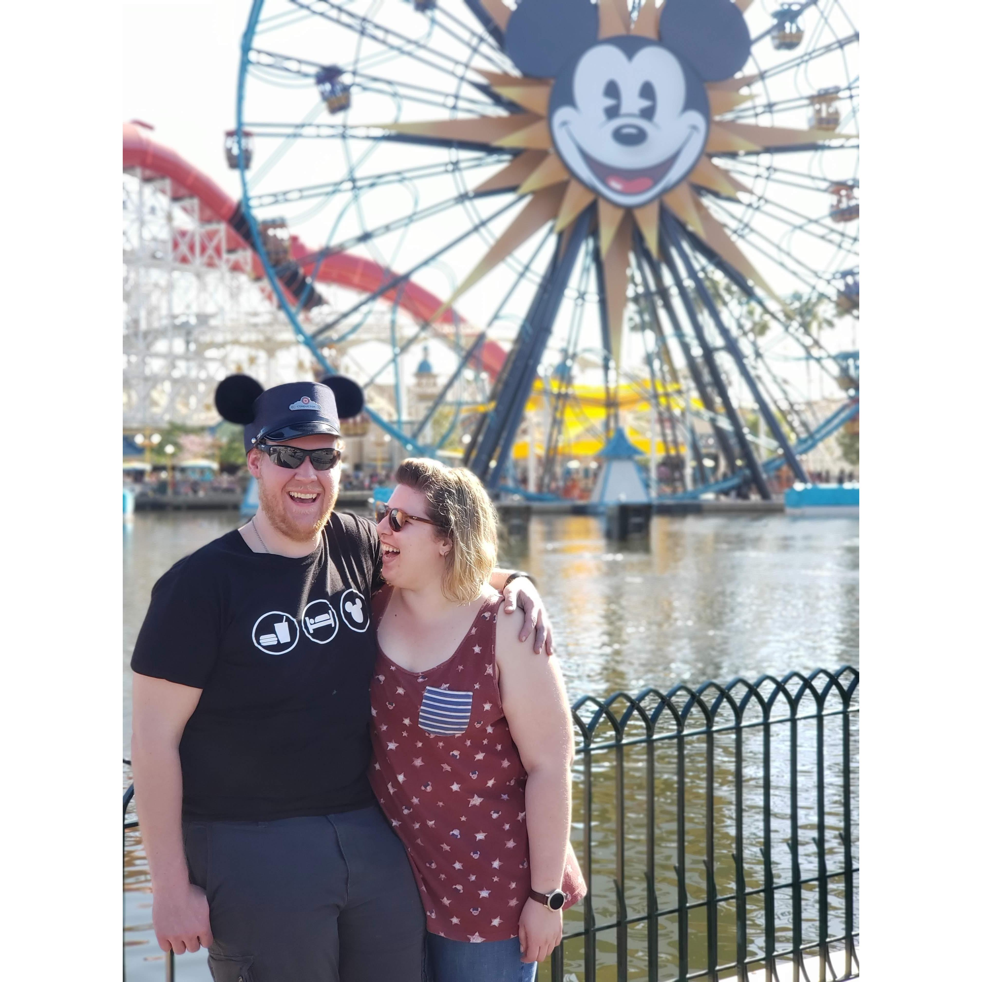 This was during our first trip to Disneyland together. Chris was very happy to have his own personal ex-tour guide to show him Walt's original Magic Kingdom!