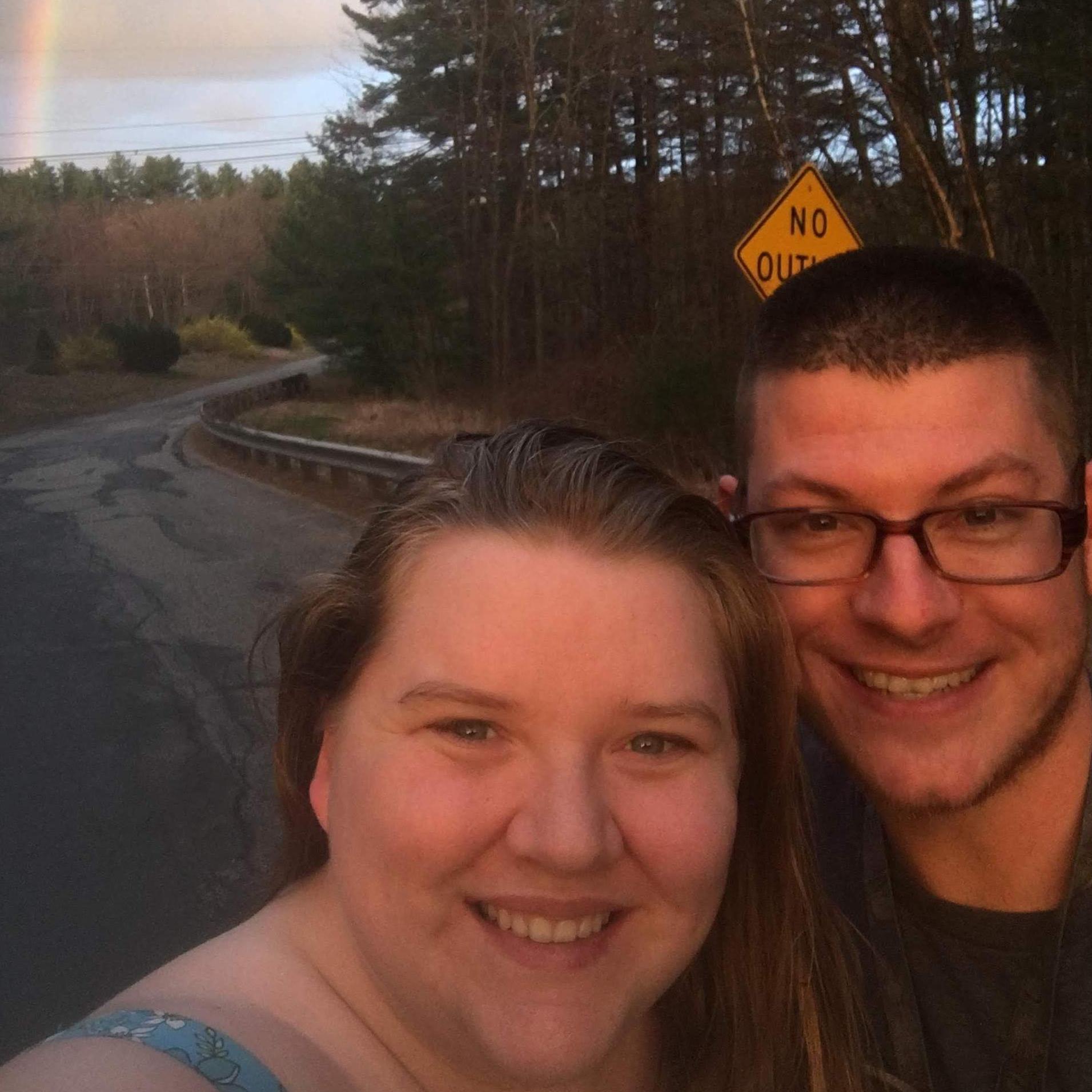 We saw a rainbow while we were Geocaching in Manchester last spring.