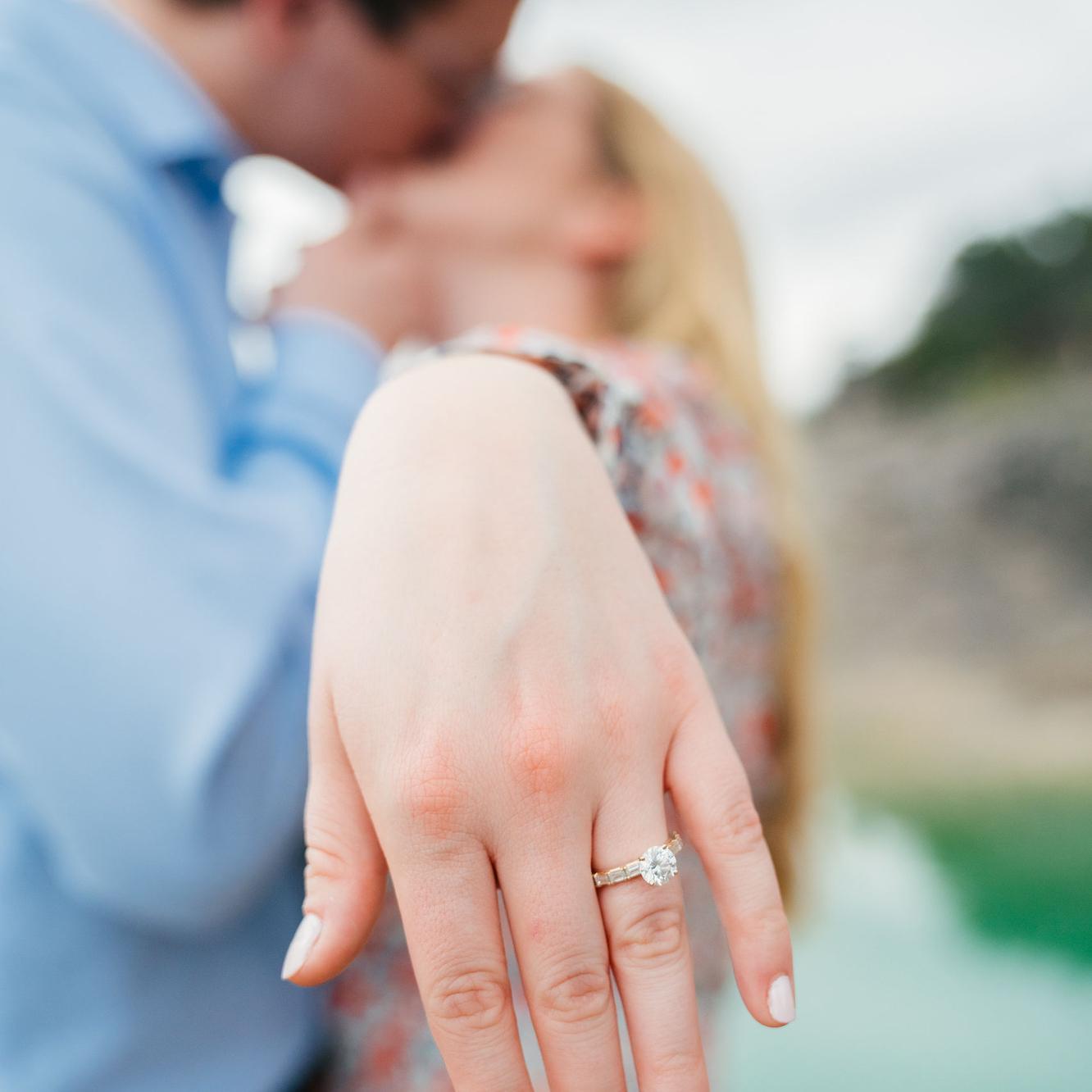 Colin custom made the engagement ring using diamonds from his nana's ring. Tell him he did a great job next time you see him!