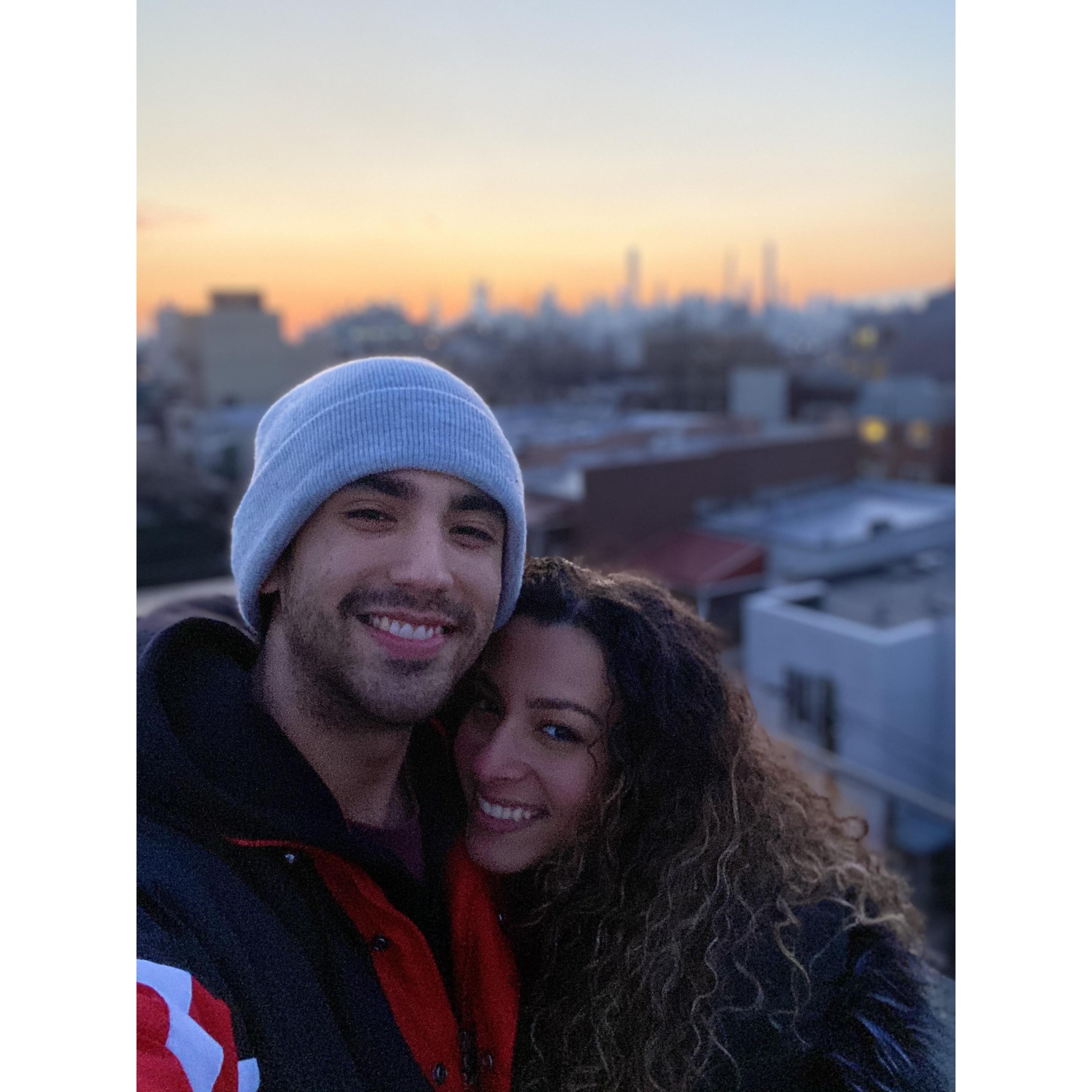 Astoria rooftop sunsets together made even the gloomiest winter days magical.