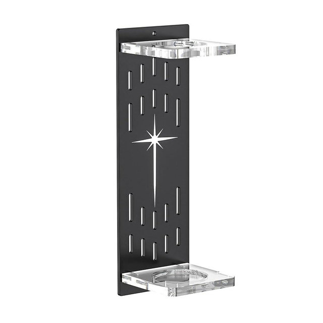 UoYeet Light Saber Wall Mount Holder, Acrylic Saber Sword Stand Display, Vertical Wall Mounted Light Saber Display Rack Compatible with Most Hilts, Black Base