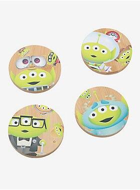 Disney Pixar Alien Remix Bamboo Coaster Set