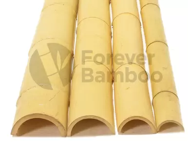 3" x 10' Bamboo Poles Half Rounds (10 Half Poles)