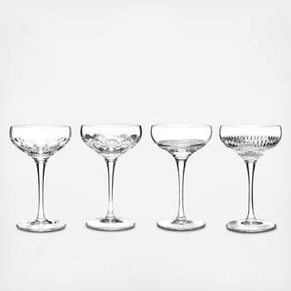 Mixology Assorted Champagne Coupe, Set of 4