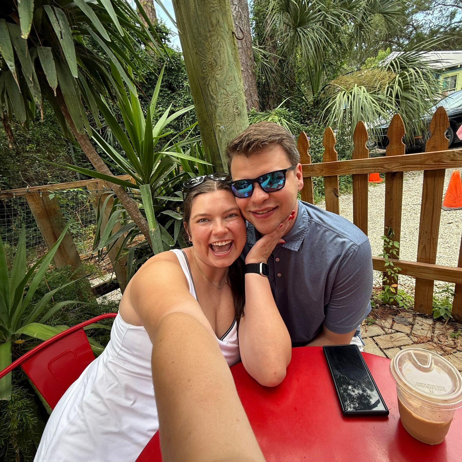July 2025: At our favorite coffee shop on Tybee Island - Tybean!