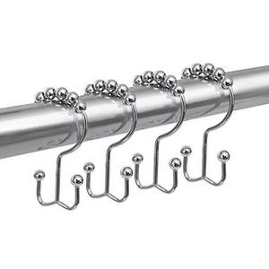 Maytex Shower Curtain Ring/Hooks, Chrome, Set of 12