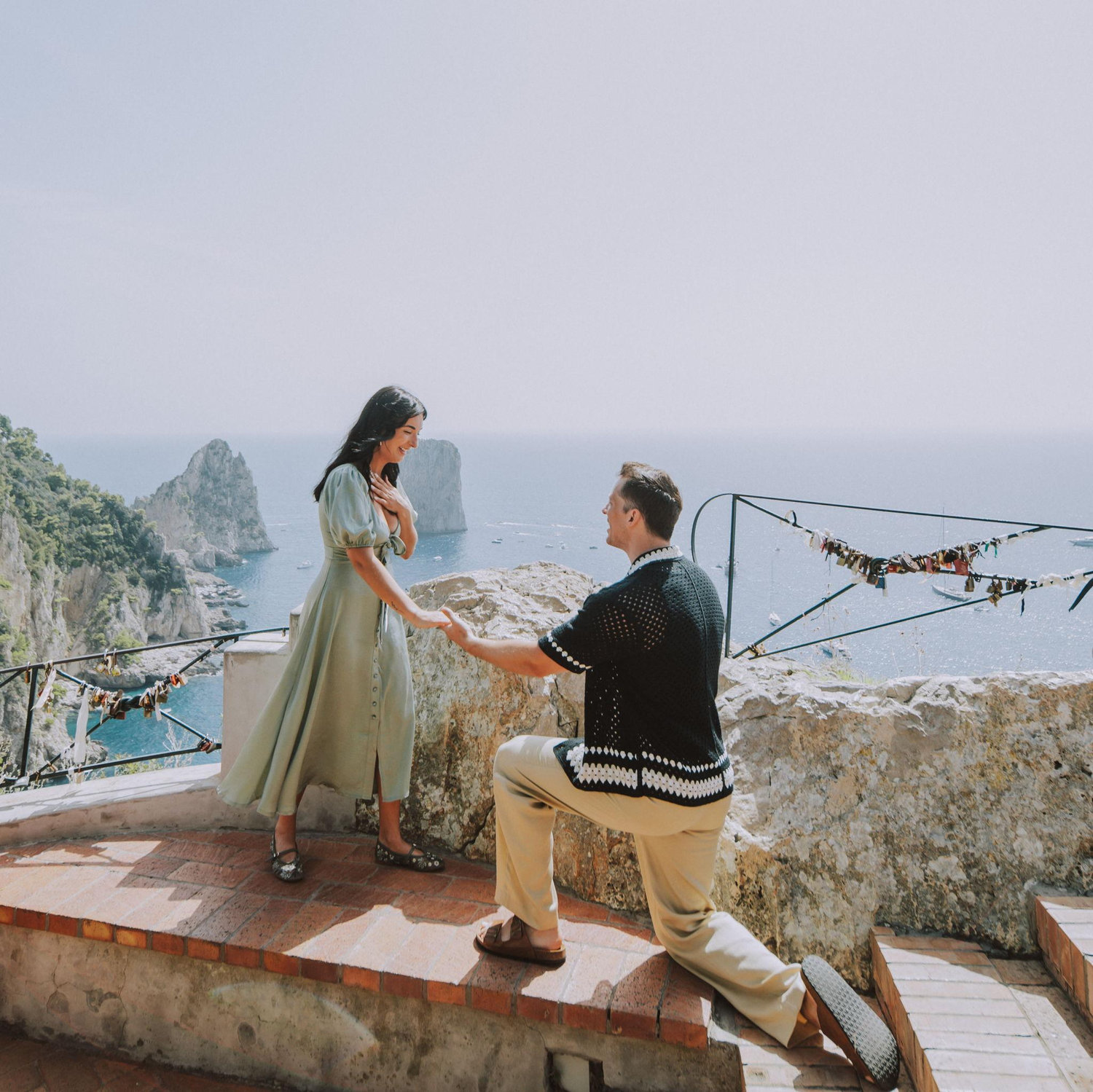 He popped the question!