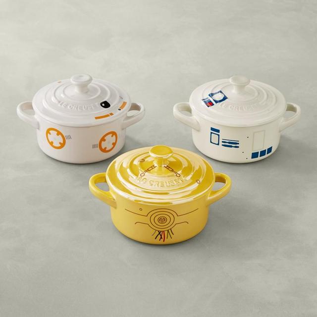 Le Creuset Stoneware Mini Round Cocotte, Star Wars Droids, Set of 3