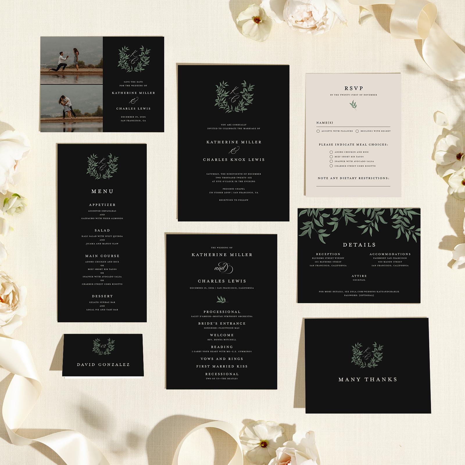 Zola Wedding Programs Willow