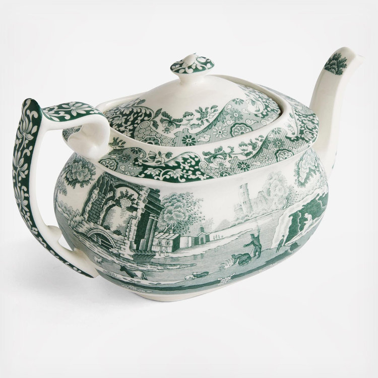 Spode, Green Italian Teapot | Zola
