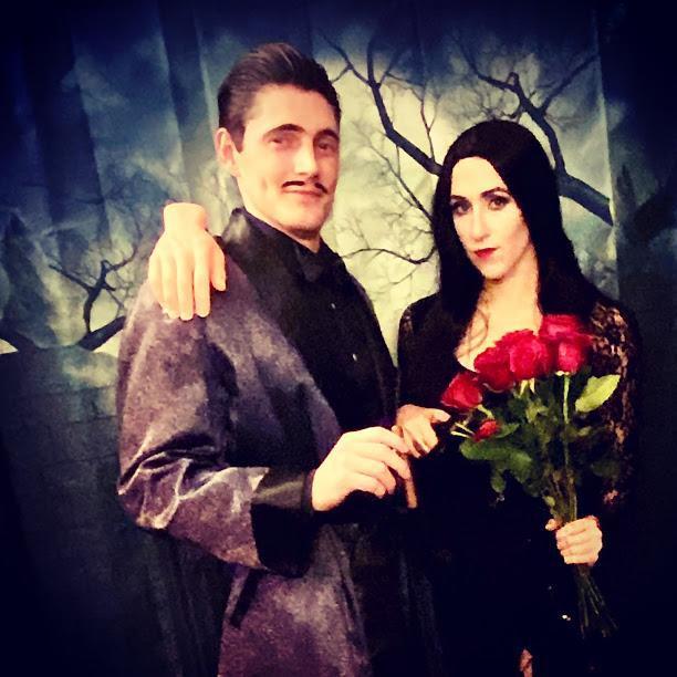 We both LOVE to dress up. This past year we were Gomez and Morticia and had quite the Halloween party.