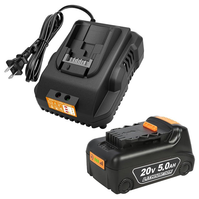 20v Max Battery Replacement for Dewalt Battery 5.0Ah with DCB112 Battery Charger Station for DCB200 DCB120 Black