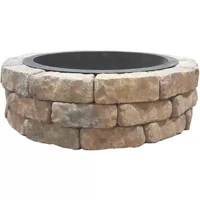 Natura wall firepit kit sahara sand 42-in x 12-in Fire Pit