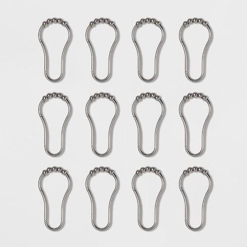 V Hook Shower Curtain Rings Brushed Nickel - Made By Design™