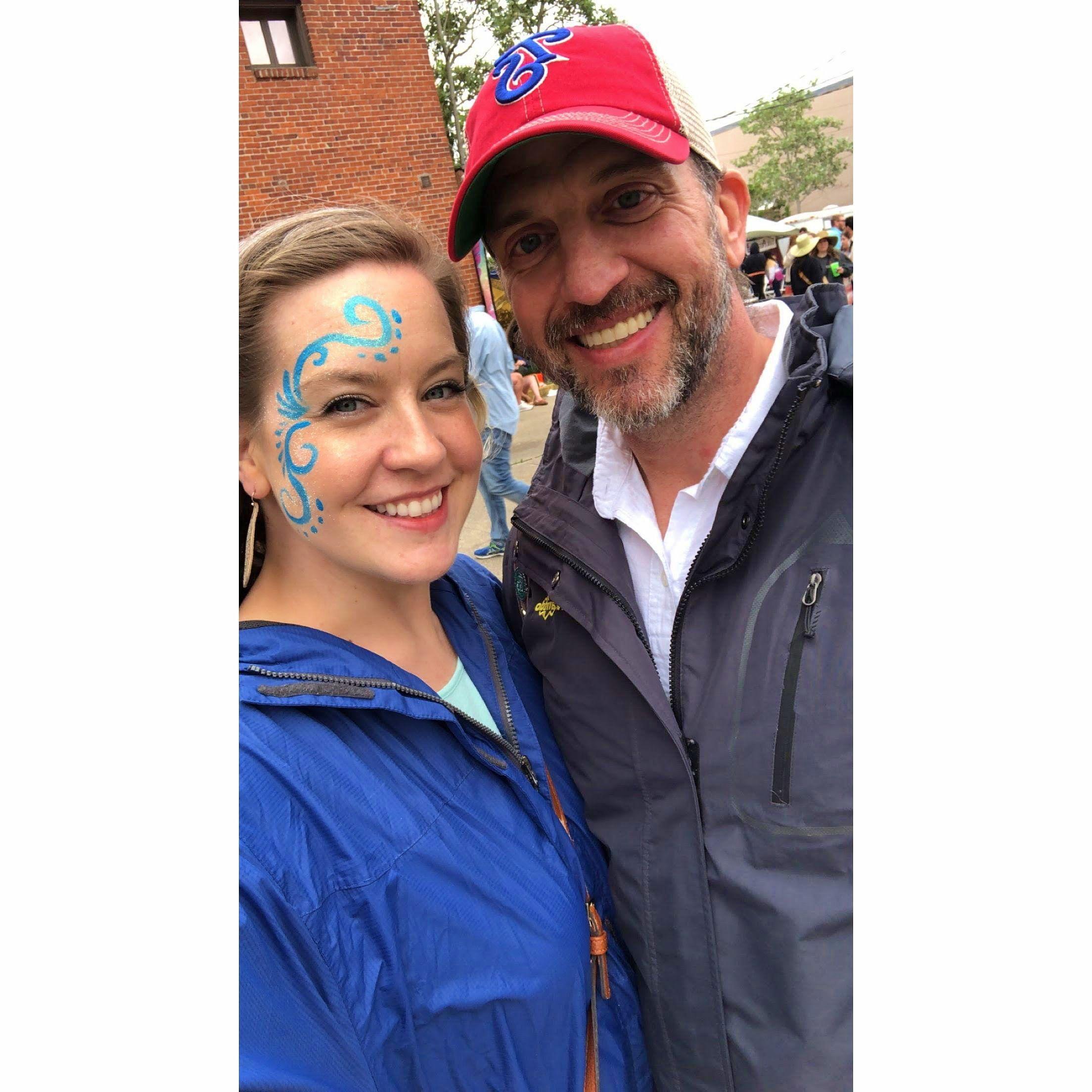 Celebrating Festival Acadian, one of the biggest festivals in Louisiana.