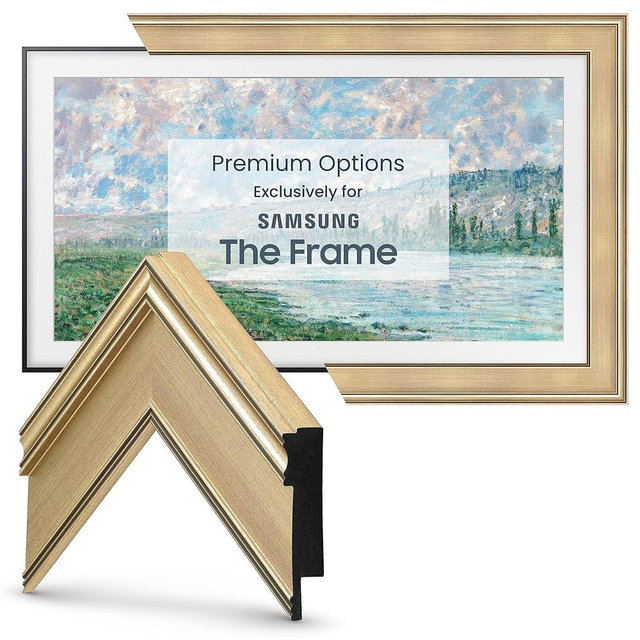 Frame My TV Deco TV Frames - Champagne (Formerly Warm Silver) Smart Frame Compatible ONLY with Samsung The Frame TV (65", Fits 2021-2024 Frame TV)