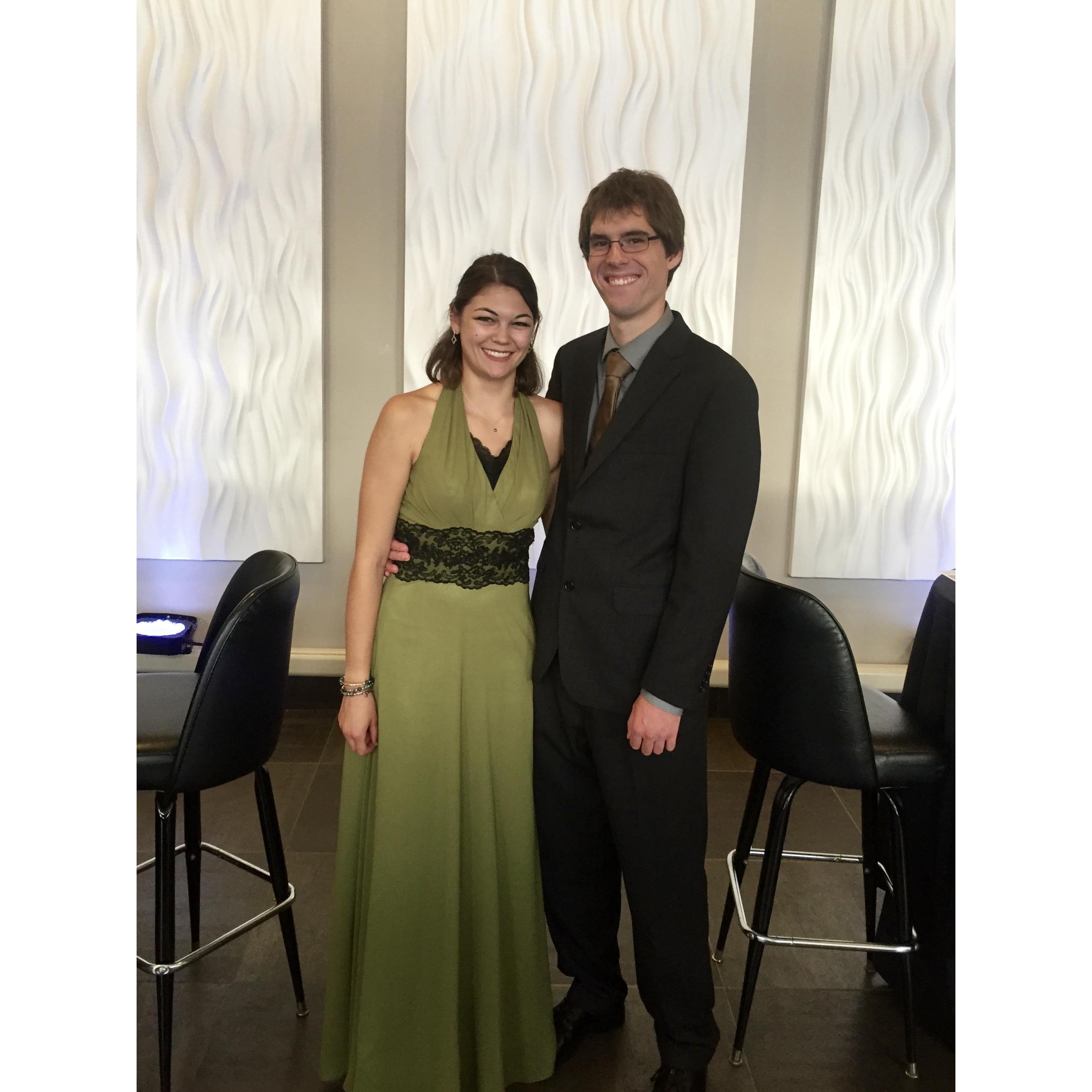 The first time we were dressed to the nines together, attending a wedding (shout out to Delee and Jimmy VanMaaren!)