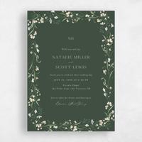 Green Wedding Invitation - Mirtillo Classic