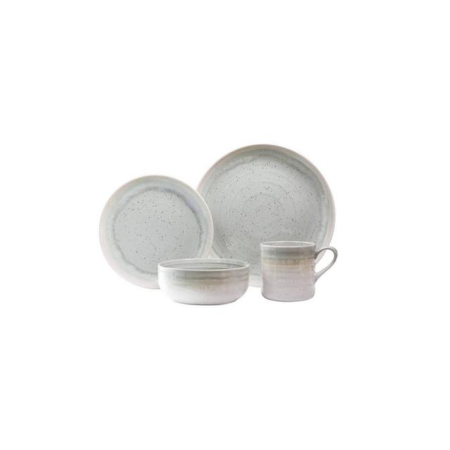 16pc Stoneware Hearth Dinnerware Set Green - Baum Bros.