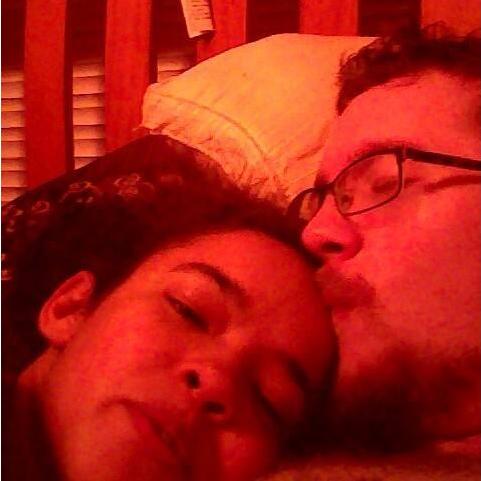 Our first apartment together. You can tell by the blinds by the bed frame; February 2014.