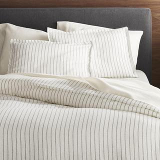 Linen Wide Stripe Duvet Cover