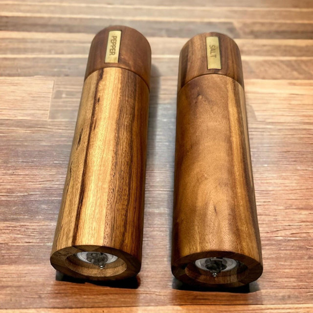 Wooden SALT and PEPPER Mill GRINDER | Reusable Spice Crusher Set for Fresh Seasoning | Kitchen Cooking Accessory | Solid wooden Grinder