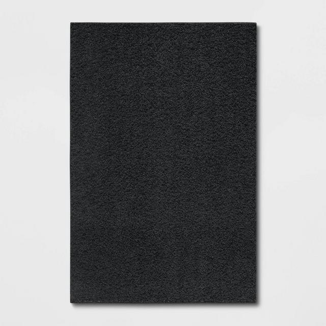 4'x6' Shag Rug Black - Room Essentials™