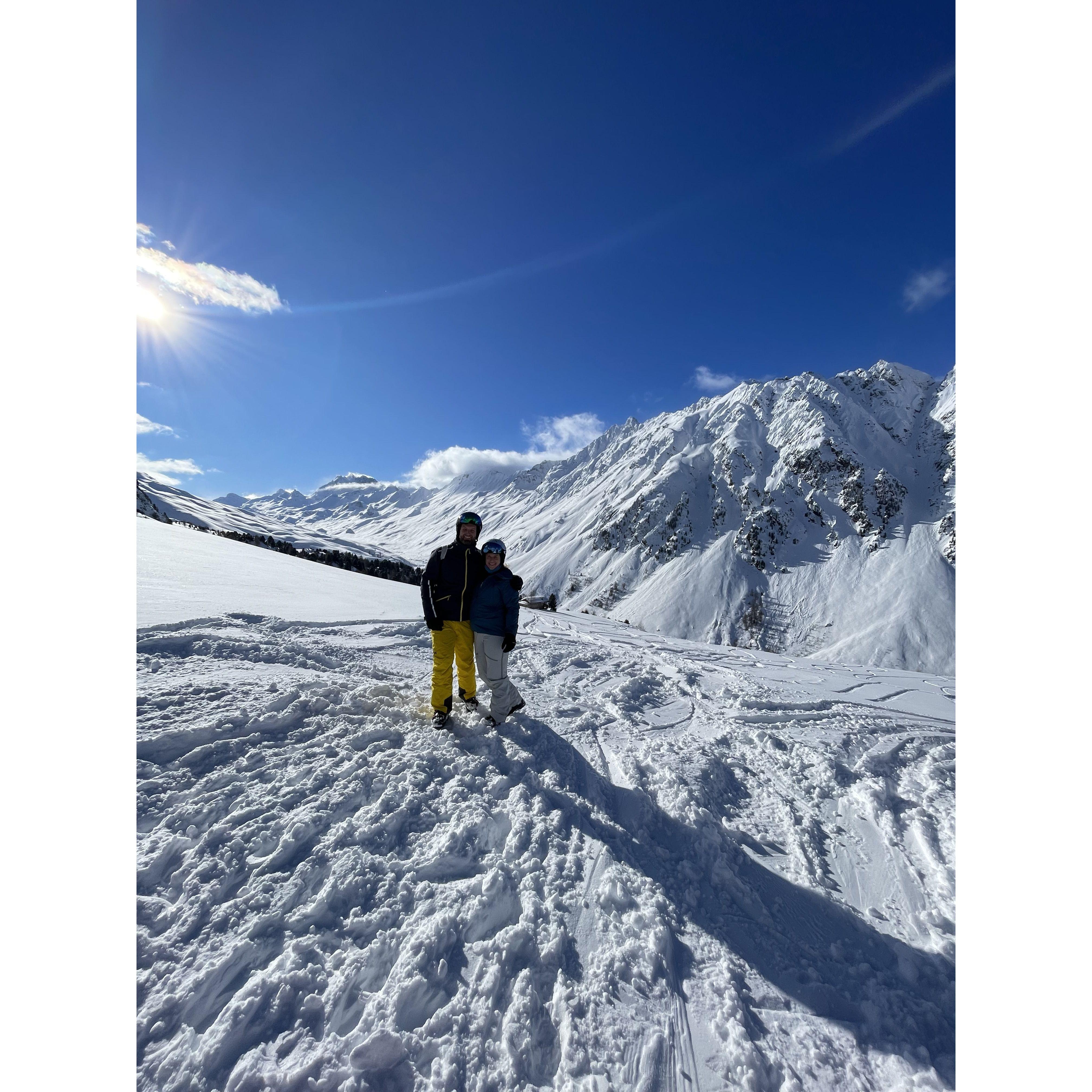Skiing in Ischgl, Austria, Jan '24