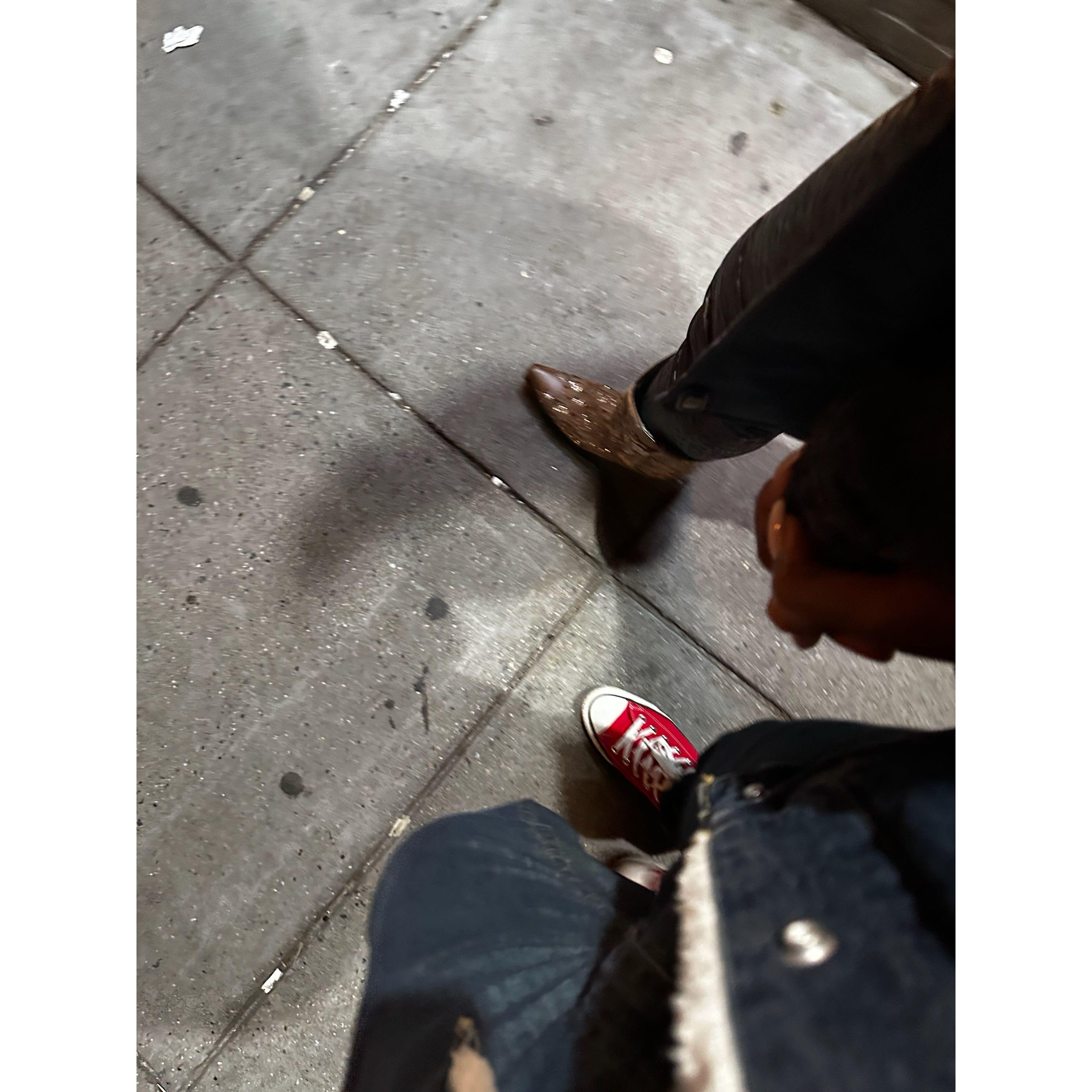 Locked in step.