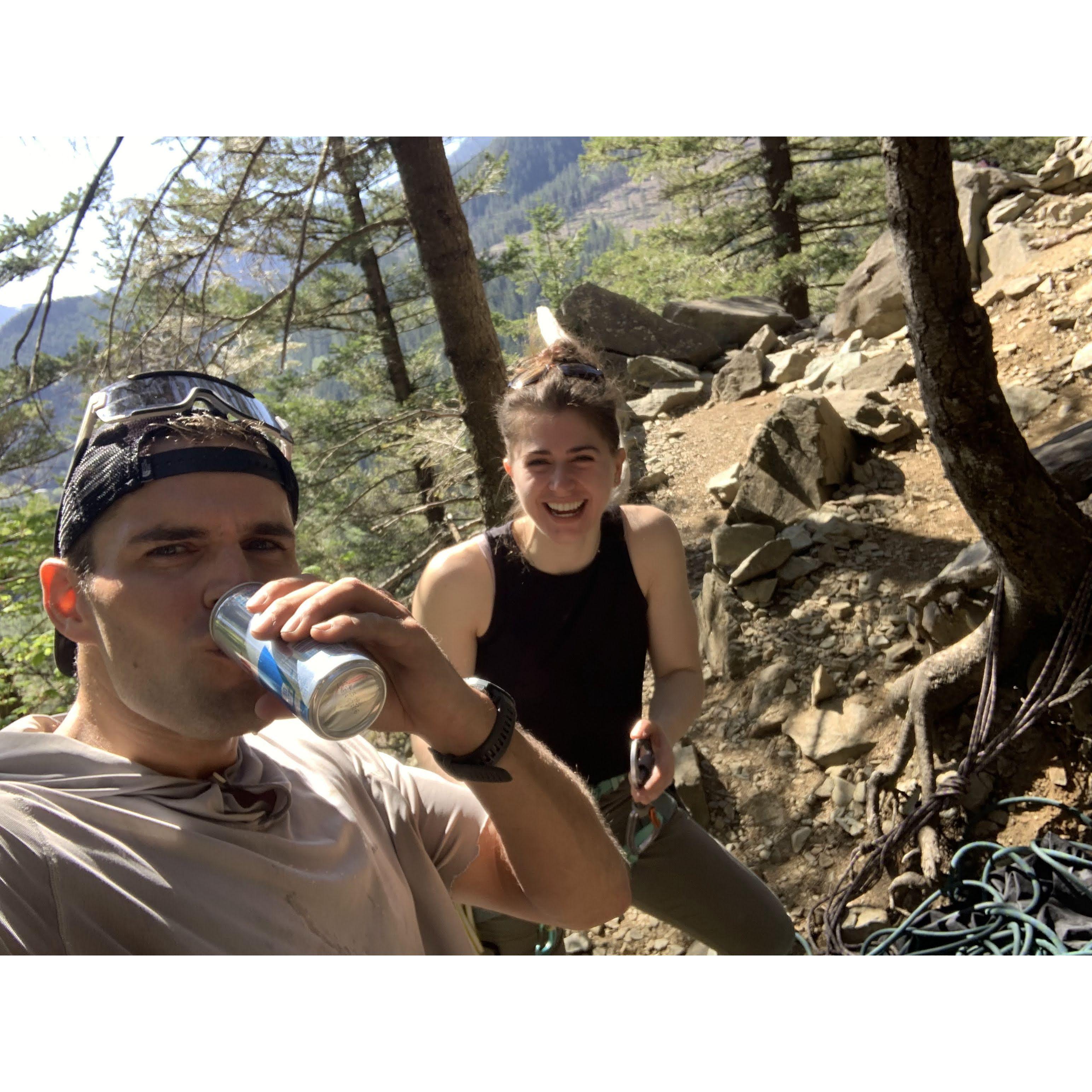 From our first climb outside together ... with many more to come!