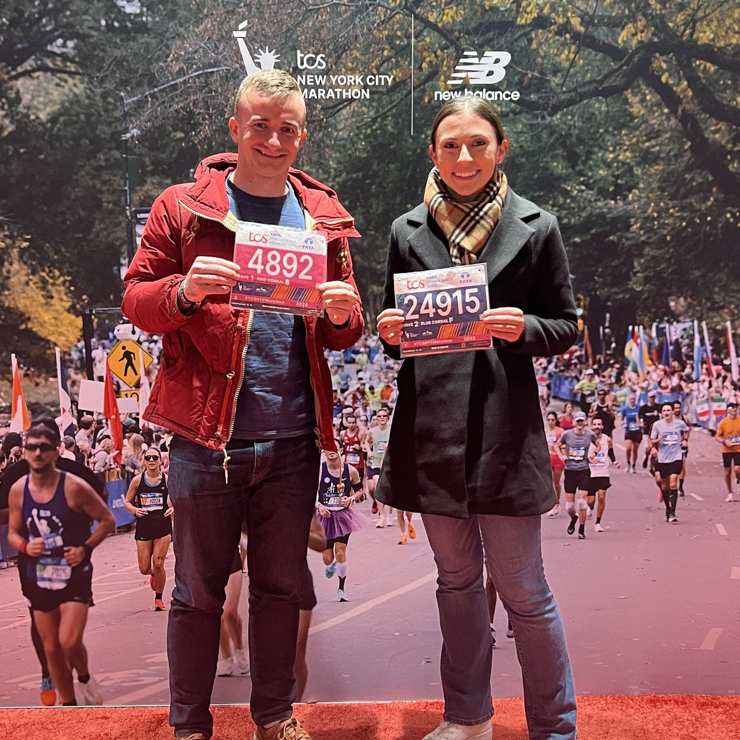 This was our second date, picking up our marathon bibs