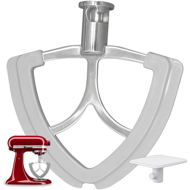 Flex Edge Beater for KitchenAid 4.5-5Quart Tilt-Head Stand Mixer, Stainless Steel Flat Beater Paddle, Fits KitchenAid Mixer Accessories & Attachments, with Silicone Edges Scraper