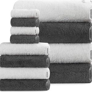 12-Piece Mixed Color Towel Set