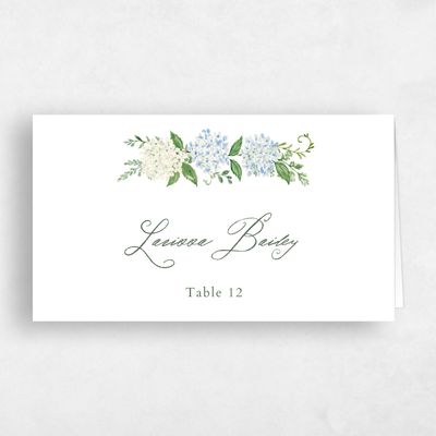 White Wedding Place Card - Speranza