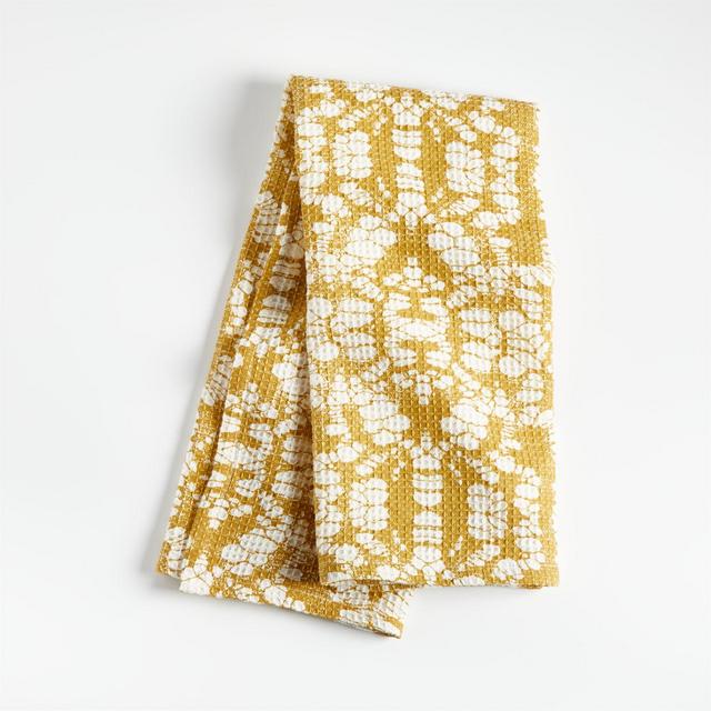 Splash Waffle Yellow Dish Towels