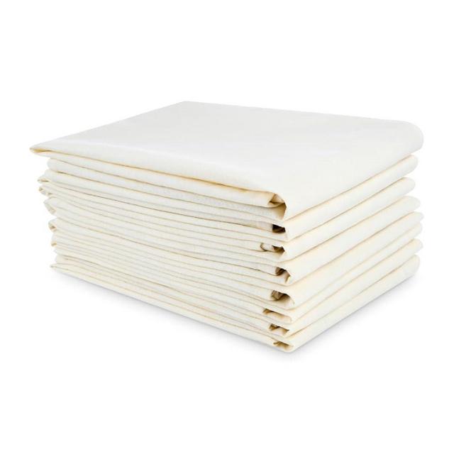Organic Cotton Flour Sack Towels for Kitchen– Lint-Free, Unbleached Flour Sack Dish Towels, Super-Absorbent Tea Towels for Drying, Bread Proofing, Baking, Crafting, Embroidery 27"x27"(Natural 8 Pack)