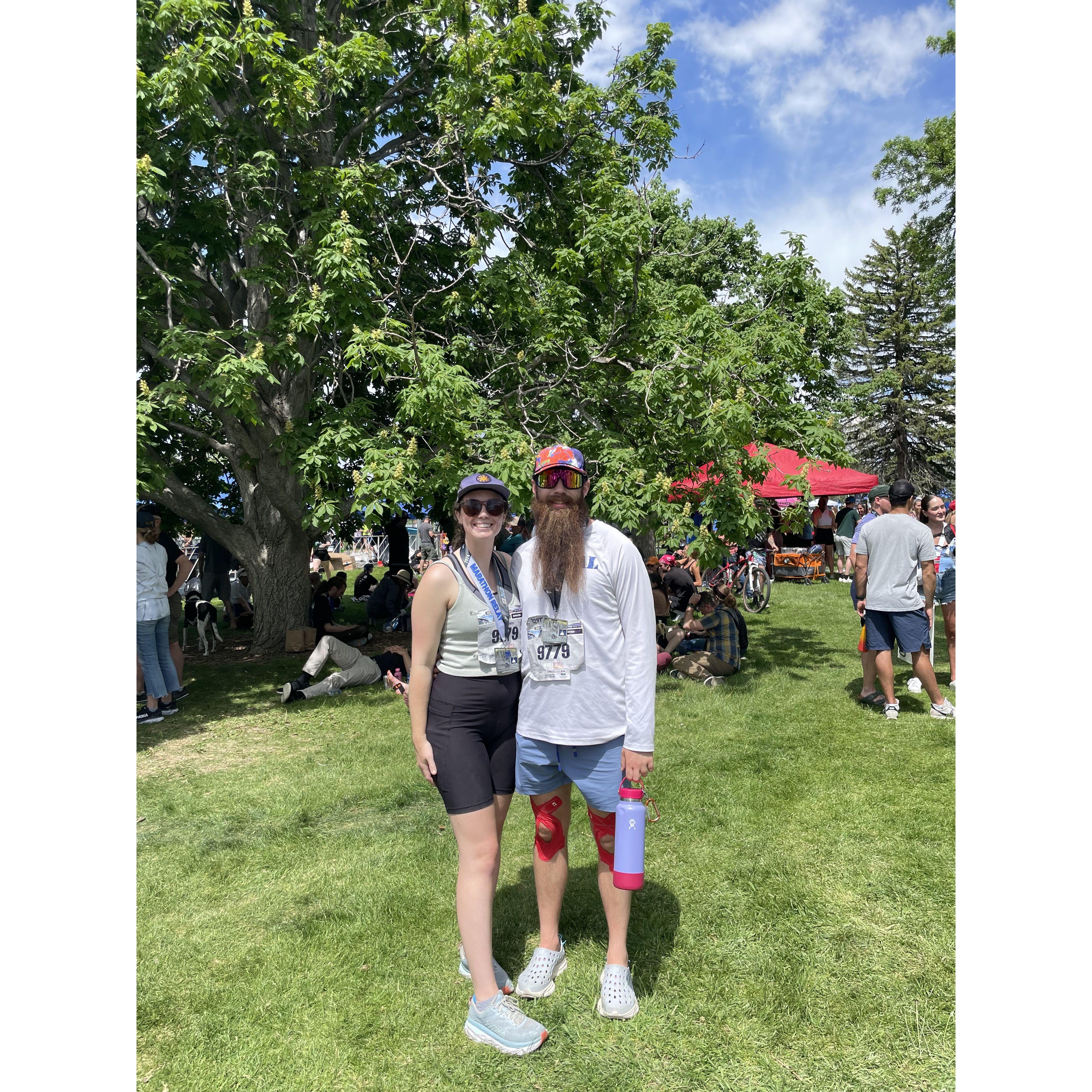 5/19/24: After running the Colfax relay. Liam's final race before his knees could no longer support his running.