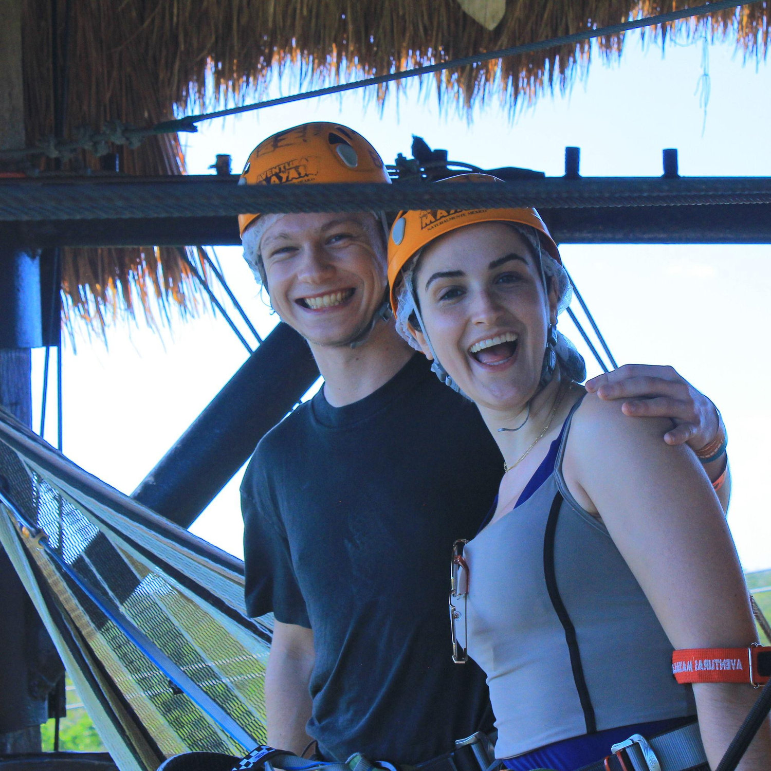 Preparing for zipline hammock - Costa Rica 2024