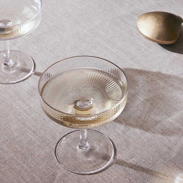 ferm LIVING champagne glass | Rippled glasses for sparkling wines