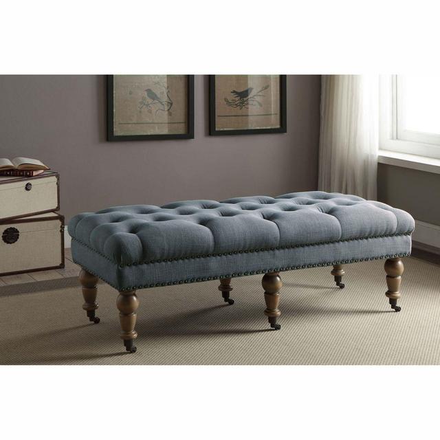 Isabelle 50-Inch Bench in Blue