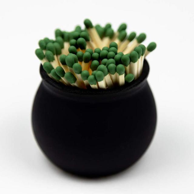 V JANE DESIGN Ceramic Match Striker, Black Matchstick Holder with Striker On Bottom. Cute Matches for Fireplace Match Holder | Bathroom Match Striker Storage Jar for Modern Bathroom Decor.