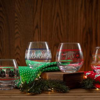Star Wars Ugly Sweater Stemless Drinking Glass, Set of 4